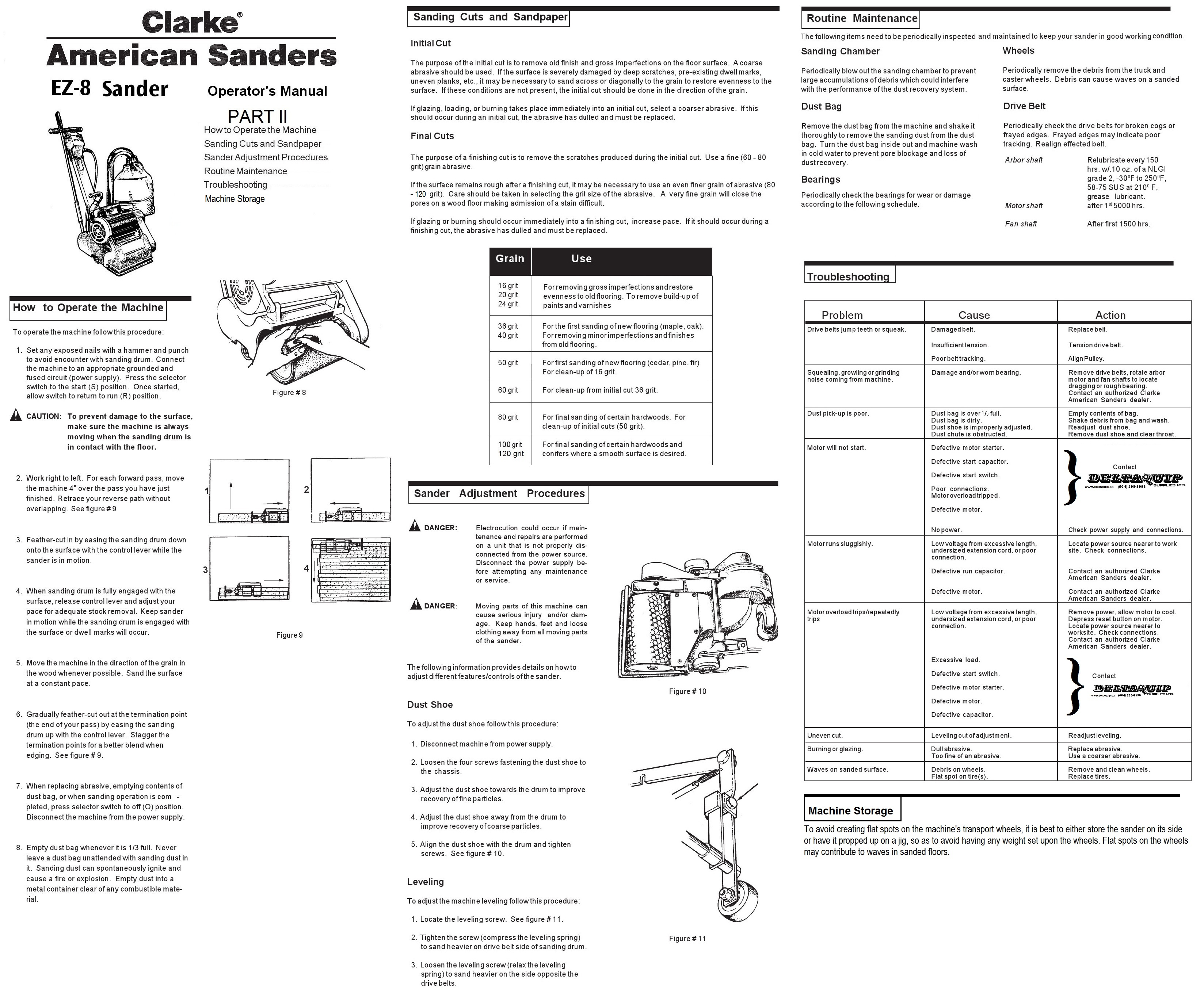 Clarke 078058A EZ 8 floor sander Deltaquip Supplies Ltd